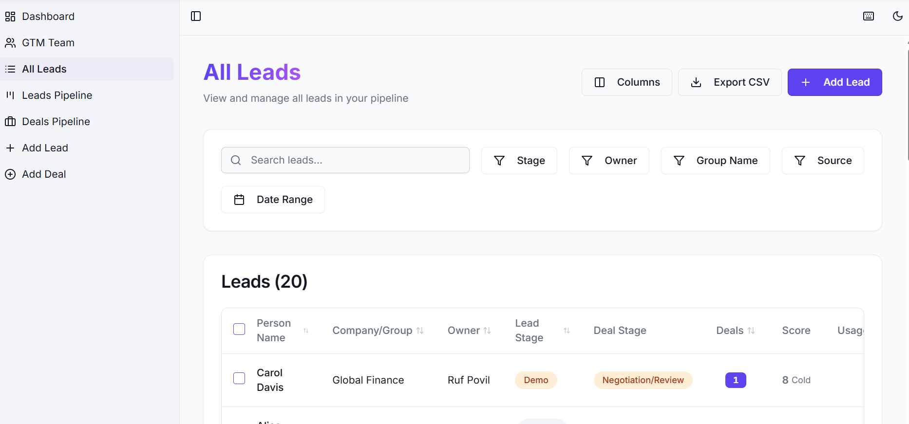 All Leads