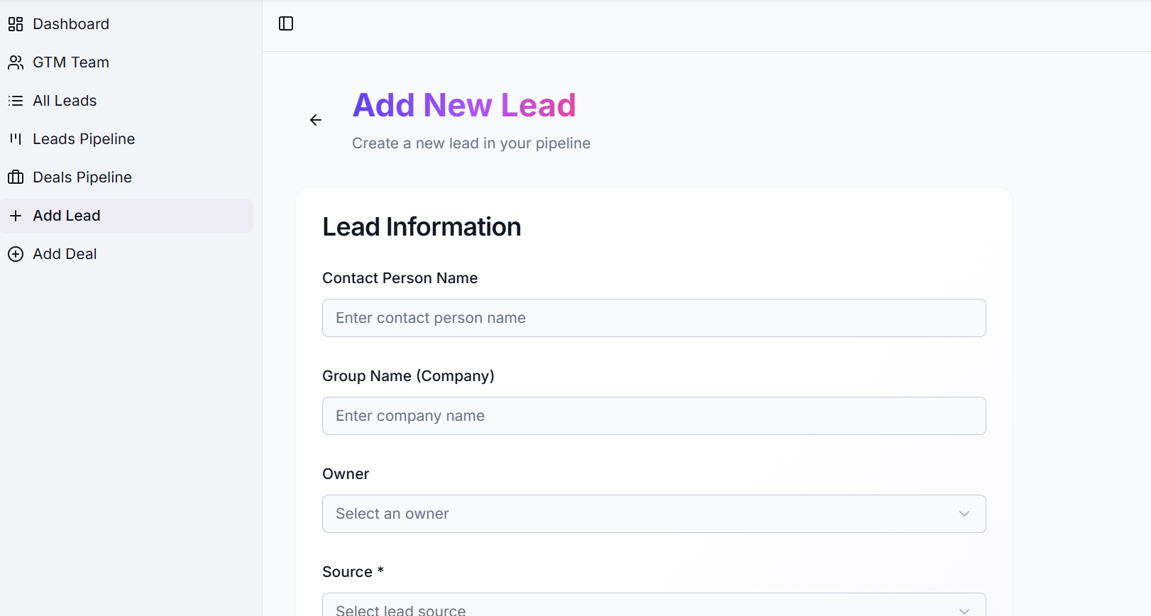Add Lead