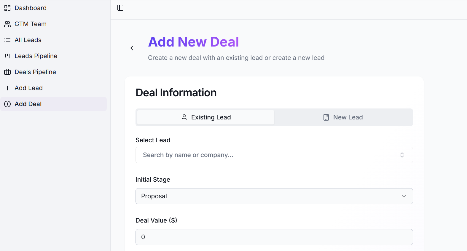 Add Deal